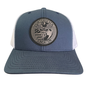 HunterSeven Leather Logo Trucker Hat