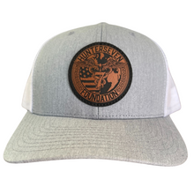 Load image into Gallery viewer, HunterSeven Leather Logo Trucker Hat