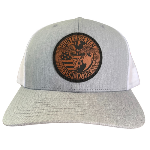 HunterSeven Leather Logo Trucker Hat