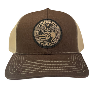 HunterSeven Leather Logo Trucker Hat